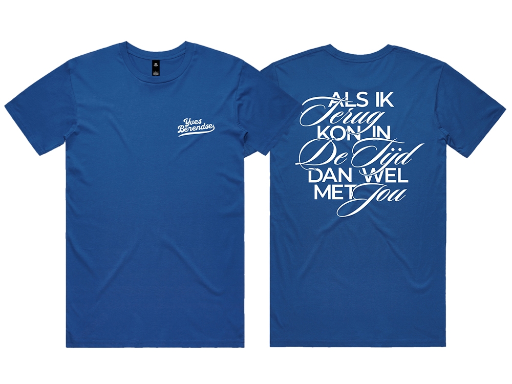 Lyrics T-shirt Blauw