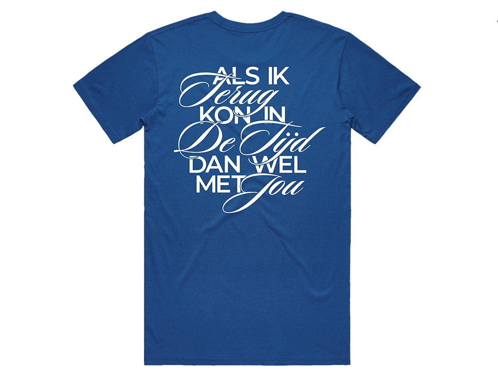 Lyrics T-shirt Blauw