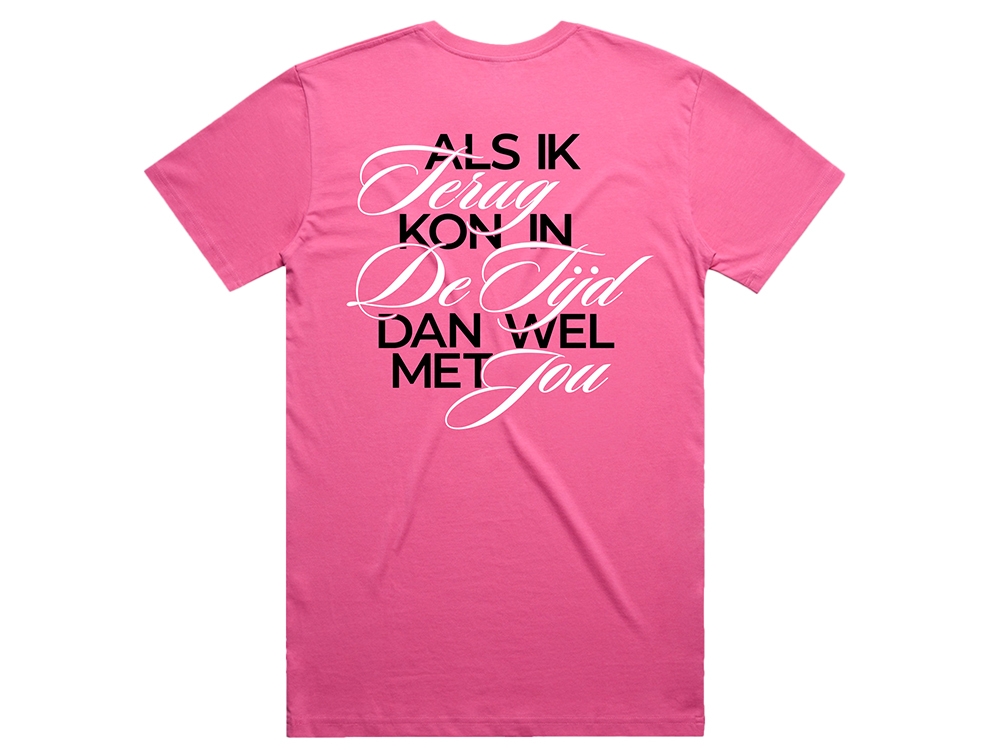 Lyrics T-shirt Roze